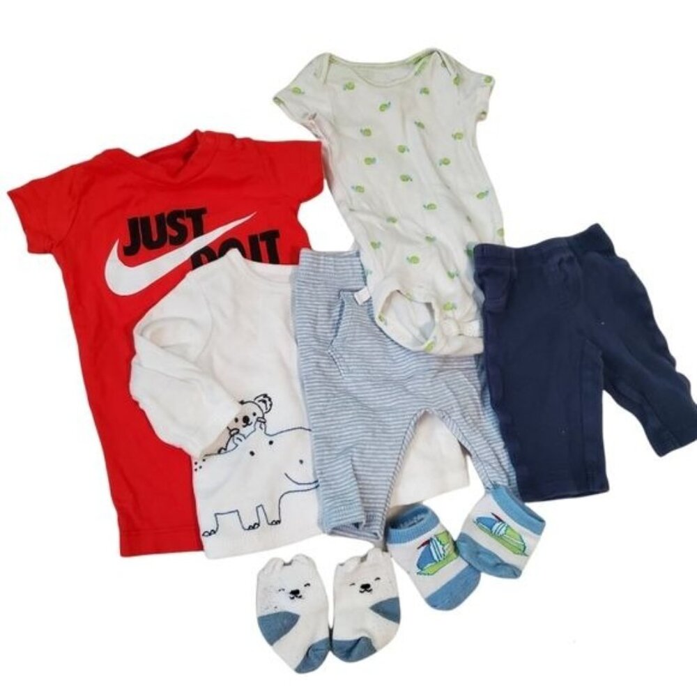 Newborn Bundle Nike red romper Carter's pants bodysuit Long‎ Sleeve shirt